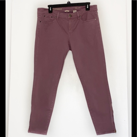 J. Crew Toothpick Ankle Zip  Jeans  32 - Picture 3 of 16